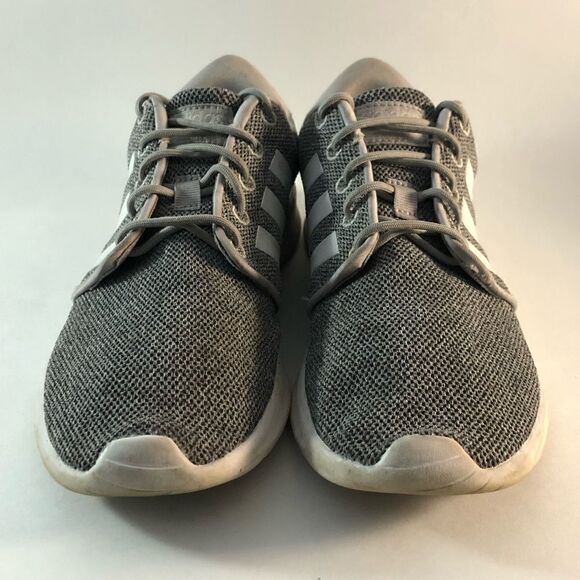 Adidas cloudfoam womens mesh running shoes lace up sneakers gray white size 7.5 - Picture 2 of 8